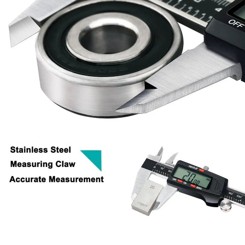 Digital Vernier Caliper With Stainless Steel Body For Precision Measuring 0 To 6 Inch And 0 To 150 mm Range close-up view
