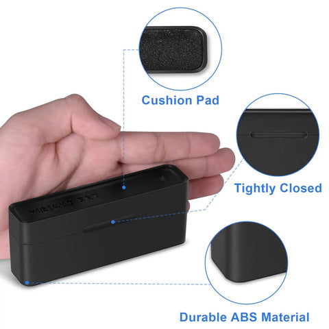 Black storage box with cushion pad for Calibration Weight Set 60g Total M1 Class 1g 2g 5g 10g 20g Stainless Steel.