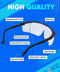 Heavy Duty Clear Safety Glasses With Built Different Eye Protection And Razor Sharp Lenses For Construction Sites Dirt Roads And Garage Grind To Keep Your Vision Crisp with wraparound frame and polycarbonate lenses.
