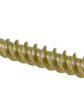 Beefy Heavy Duty Lag Screws Five Sixteenths By Six Inches With Star Drive Truss Head Bronze Epoxy Coat For Rust Resistance