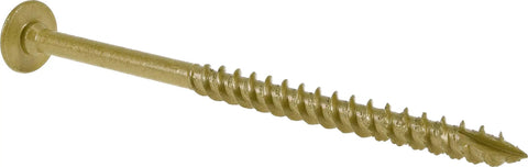 Beefy Heavy Duty Lag Screws Five Sixteenths By Six Inches With Star Drive Truss Head Bronze Epoxy Coat For Rust Resistance