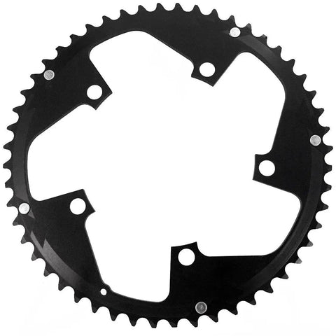 130mm BCD 5 Bolt SharkTooth Pro CXR Chainring for Road and Cross Bikes 48 Tooth Made in USA with Lifetime Warranty CNC Machined