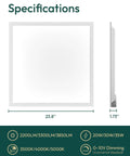 Specifications of 2x2 LED Flat Panel Light With 3CCT And Dimming, Choose 20W 30W Or 35W, No Fuss 0 To 10V Dimmable Drop Ceiling Fixture