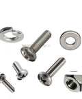Heavy Duty Stainless Steel Phillips Pan Head Machine Screw Assortment Kit With Hex Nuts And Washers For Outdoor Projects, assorted screws and washers.