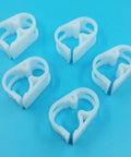 Adjustable Tube Clamps Set 0.236 To 0.472 Inch Diameter Tubing For Laboratory Flow Control Pinch Valve Hose Clamp Pack Of 5 White POM Plastic For Easy Precise Liquid Flow