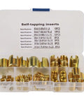 Check out this 50pcs Carbon Steel Thread Repair Tool Kit with M3 Slotted Self Tapping Inserts, total boss stuff for fixing stripped bolts in cars or home projects fast, plastic case with assorted brass threaded inserts