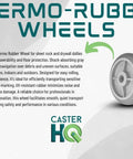 Heavy Duty 8 Inch Swivel Caster Set Featuring Durable TPR Wheels For Drywall And Sheetrock Dollies, showcasing gray thermo-rubber wheel for smooth transport.