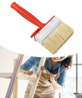 4-Piece Stain Applicators Set With Natural Bristles For Decks, Terraces And Furniture Coatings, shown with ergonomic handle