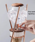 Top Tier Iced Coffee Maker And Cold Brew Drip Tower With 800Ml Borosilicate Glass Pitcher showcasing adjustable speed valve.
