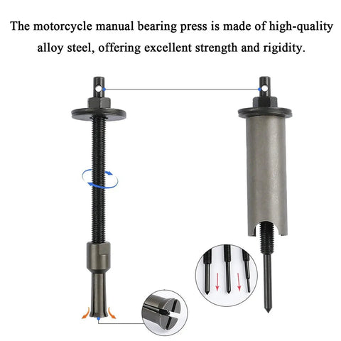 Heavy Duty Bearing Puller Set For Auto And Moto Repairs No Sweat Compact Internal Extractor Grabs Tight So You Skip Disassembly Save Time With Deep Reach Design That Yanks Inner Rings Smooth For Your Next Vehicle Project, alloy steel bearing puller