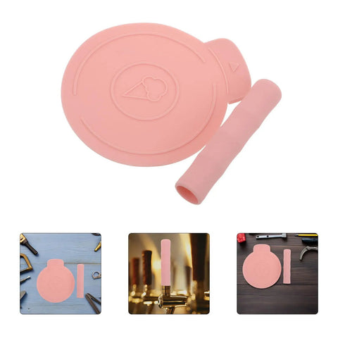 Pink Silicone Freeze Container Guard Sleeve for Ninja Creami Ice Cream Maker Dust Leak Protection Replacement