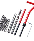 Heavy Duty 30 Piece Stainless Steel Thread Repair Kit M6x1.0 For Auto Repair Includes Thread Inserts Drill Bit Tap Installation Tool And Lug Breaking Tool To Restore Damaged Or Stripped Threads In Aluminum And Steel
