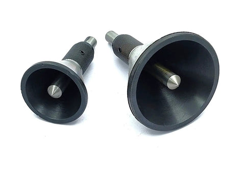 Pro Grade En31 Alloy Steel Bell Punch And Center Punch Set for Spot On Round Bar Centering, two-piece set view.