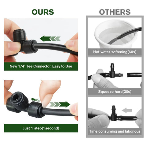 Forty Six Piece One Quarter Inch All In One Drip Irrigation Fitting Kit With Easy Install Quick Connect Push To Fit Fittings comparison