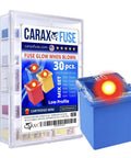 Glow When Blown LED Auto Fuse Kit With Dope Indicator So You Can Spot Blown Fuses Fast Low Profile JCASE FMX 30 Pack