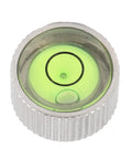 Chiyyak Camera Spirit Level for DSLR and Mirrorless Cameras compact stainless steel spirit level with bright green liquid.