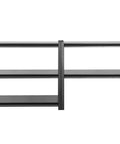 Heavy Duty 48 Inch Wide Garage Shelving Unit With 5 Tiers, Sturdy Metal Storage Shelves For Tools And Gear, Extra Large Steel Rack System For Easy Organization And Durable Garage Setup, black metal rack