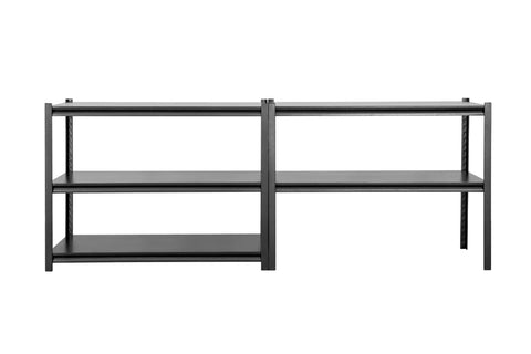 Heavy Duty 48 Inch Wide Garage Shelving Unit With 5 Tiers, Sturdy Metal Storage Shelves For Tools And Gear, Extra Large Steel Rack System For Easy Organization And Durable Garage Setup, black metal rack