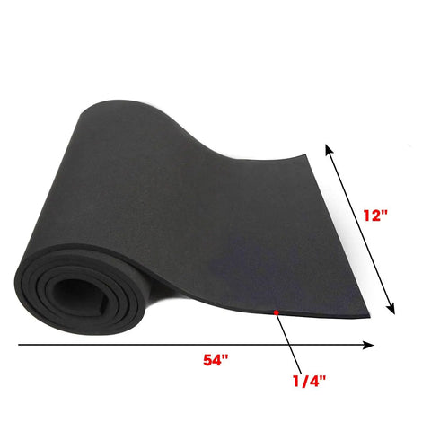 Neoprene Sponge Foam Sheet Roll 12 By 54 Inches Thick One Quarter Inch Non-Adhesive Soundproof Padding for DIY Projects and Cosplay