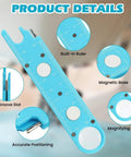 3 In 1 Needle Threader With Magnifier For Sewing, Quick Threading Tool With Magnetic Mount And Integrated Ruler details