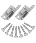 Heavy Duty Stainless Steel Gate Hinges Including Mounting Screws Built Tough Weather Resistant Detachable Pair with screws shown.