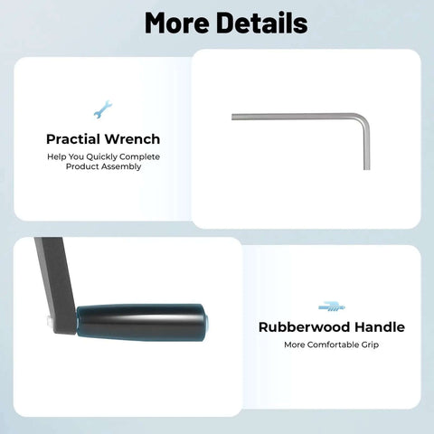 Bead Roller Machine For Sheet Metal Hand Crank 12 Inch Roller With 6 Dies image showing practical wrench and rubberwood handle details