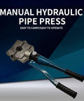 Professional Manual Hydraulic Crimping Tool And Air Conditioner Pipe Head Press Machine with ergonomic handles.