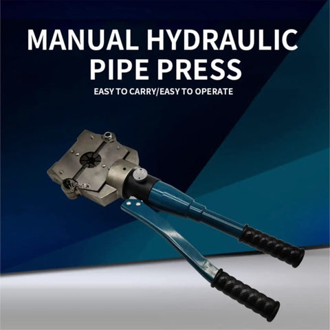 Professional Manual Hydraulic Crimping Tool And Air Conditioner Pipe Head Press Machine with ergonomic handles.