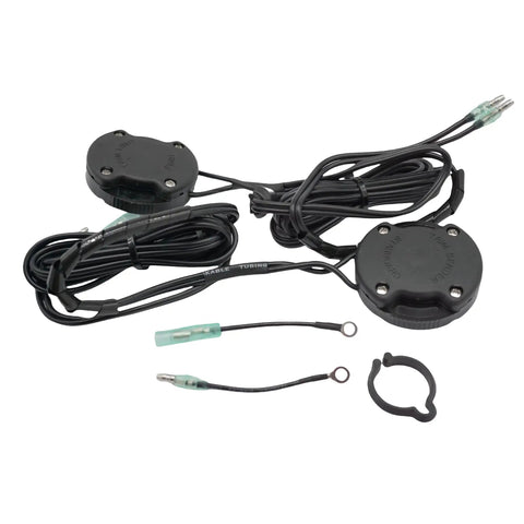 Precision Trim Sender Limit Switch Kit For Mercruiser Alpha One Gen 2 And Bravo Outdrives Replaces 805320A03 805320A1 17693A2 63115A12 Sierra 18 7633 With Easy Install And Durable Marine Boat Parts, showing black components and cables.