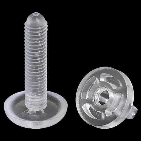 Clear Plastic Wing Nut Kit With Screws 10 Sets M5x25mm for electronics hardware close-up