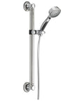 9 Spray Slide Bar Handheld Shower With Hose Chrome Finish Detachable Shower Head Adjustable Bar Kit For Easy Rinse Built To Last ADA Compliant