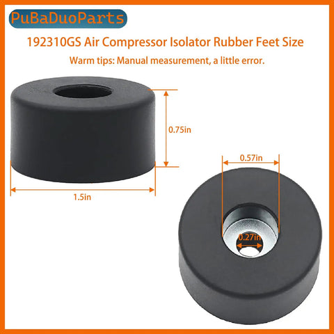 8 Pack Beefy Heavy Duty Anti Vibration Rubber Feet With Stainless Steel Nuts And Washers For Generators and Pressure Washers