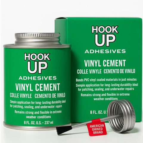 Hook Up Vinyl Cement 8 Oz Waterproof Pool Liner Repair Glue For Inflatables Air Mattresses Tarps Hot Tubs And Boats Can