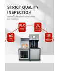 Semi Automatic Blow Molding Machine For Pet Bottle Manufacturing showcasing PLC control system and heating features.