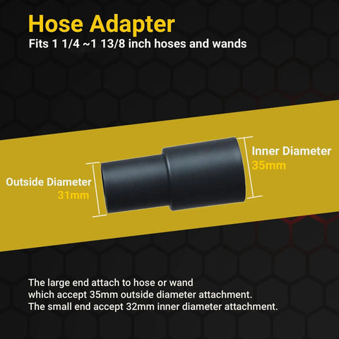 Vacuum Attachments Cleaning Kit With Brush Nozzle Crevice Tool For One Quarter Inch And One Three Eighths Inch Standard Hose Six Piece Set Fits Most Vacuums