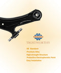 Front Lower Control Arm With Ball Joints Replacement for Nissan Rogue 2.5L 2008 2009 2010 2011 2012 2013 And Rogue Select 2014 2015 Direct Fit Bolt On Durable Ball Joint Assembly Set MS30194 MS30195 RK621452 RK621453, shown close-up, made of premium alloy with high-strength structure and protective finish.