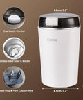 Mini Coffee Grinder 200W 28000RPM Stainless Steel Electric Powder Grinder with UL plug and stainless steel bowl detail