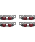 Rugged Stainless Steel Double Wheel Sliding Window And Door Roller Pulley 4 Pack with dual nylon wheels and copper grooves
