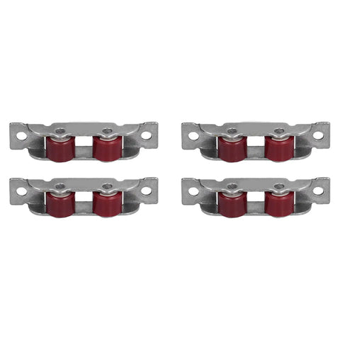 Rugged Stainless Steel Double Wheel Sliding Window And Door Roller Pulley 4 Pack with dual nylon wheels and copper grooves