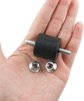 4 Pack M6 Rubber Shock Absorbing Mounts With Bolts Vibration Isolation Pads For Fitness Equipment Air Conditioners Water Pumps And Welding Machines 1.9 Inch Length Durable Black, shown with nuts