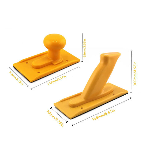 Two Pack Safety Push Blocks For Woodworking With Ergonomic Rounded And Angled Handles Pro Grade Grip For Router Table And Planer