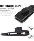 Heavy Duty Tarp Clamps With Lock Grip For Awnings And Outdoor Gear, side view detail of PA material clamp, 60 MPH wind resistant