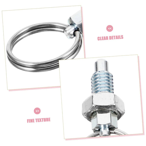 Two Pack Retractable Spring Plunger Pins 304 Stainless Steel Pull Ring Coupler Latch Heavy Duty Workhorse Indexing Lock Stud Mechanical Gear No Sweat Operation For Trailers And DIY Jobs