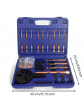 Heavy Duty Bearing Puller Kit With Case Versatile Removal Tool Set For Home Mechanics Fixes Press Fit Parts Safe Extraction No Damage To Machine Parts Gives Leverage For Jobs In Garage Shop For Real Pros Gettin Done, blue 40 cm case with metal puller parts