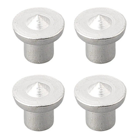 Pro Grade 4 Piece Dowel Center Point Set for Woodworking with 6mm 8mm 10mm 12mm steel tenon marker pins shown in chrome plating
