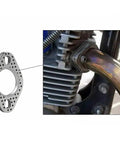 Exhaust Kit With Nuts Gasket And Studs For GMB139 Engine Fits 50cc To 150cc Scooters ATVs Go Karts Mopeds Compatible With GY6 Motors Ideal For Daily Rides And Weekend Projects Ride Ready Performance Durable Stainless Steel Construction Easy Install showing gasket detail and installed view on engine