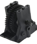 Rock Solid Two Speed Gearbox With Corrosion Resistant Transmission Case For RC Cars, heavy duty black component, 58 x 56 x 45mm size.