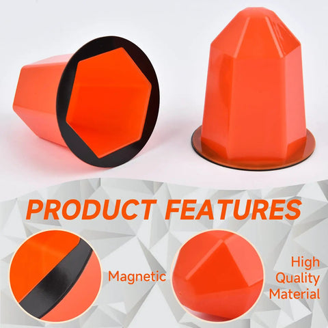 Orange Fire Sprinkler Paint Covers 30 Pack Ceiling Guard Caps Snaps Right On Pro Heavy Grip Renovation Masks Shield Nozzles, two caps shown.