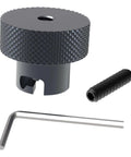 Aluminum Alloy Knob For Hydraulic Bottle Jack Valve Release Screw Compatible With Hydraulic Bottle Jacks And Mandrel Presses Three Eighths Inch Diameter Includes Set Screw And Allen Wrench Gray