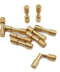 Go-To Brass Bracket Bolt Fasteners Kit For Knife DIY Handles And EDC Upgrades, Tactical Lock Rivets, in a pile